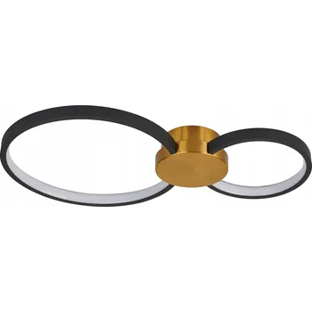 Kulatý Stropní Svítidlo Reality 50 x 30 cm černá, žlutá