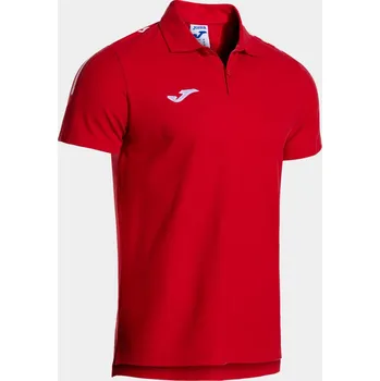Pánské tričko JOMA OLIMPIADA POLOKOŠILE UNISEX - Červená - velikost 3XS