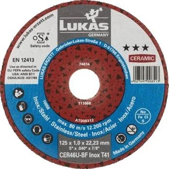 Řezný kotouč LUKAS Řezné kotouče T41 230x1,9x22,23 CER 46U-BF Inox, AT008320V9802