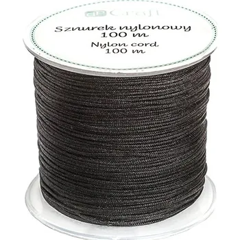dp Craft Nylonový provázek 0,8mmx100m - černý