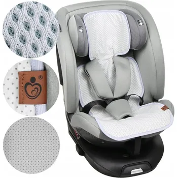 Vložka proti pocení BABYMAM SUPER AIR 3D do autosedačky/kočárku - Šedé tečky na šedé