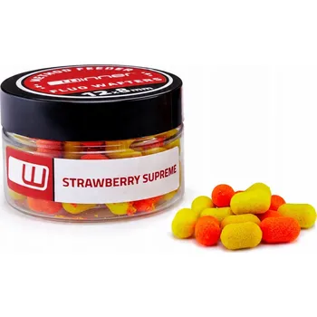 Boilies Fluo Wafters 20g - nástrahy pro method feeder Jahoda Supreme