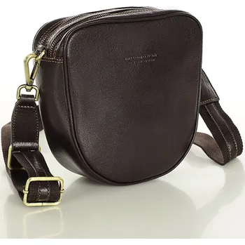 Kabelka MARCO MAZZINI Tmavě hnědá menší crossbody ve tvaru podkovy (L230g) Velikost: ONE SIZE