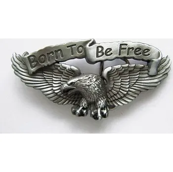 Moto bunda Zrozen k volnosti. Spona s orlem, přezka, bronzová