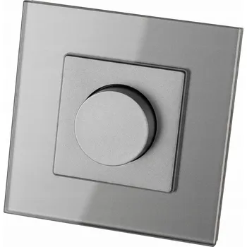 vypínač Otočný stmívač světla šedý, sada s rámečkem MIUUN