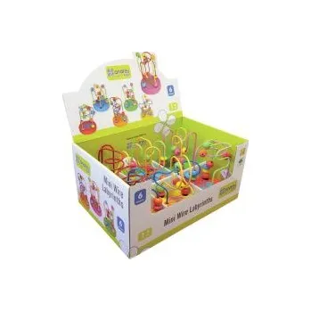 Dřevěná hračka Barevné labyrinty s 6 variantama s možností vrácení nebo výměny do 30 dnů zdarma - A10