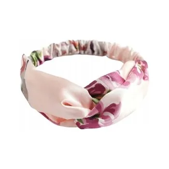 Čelenka Čelenka látková turban růžová s květy O324R