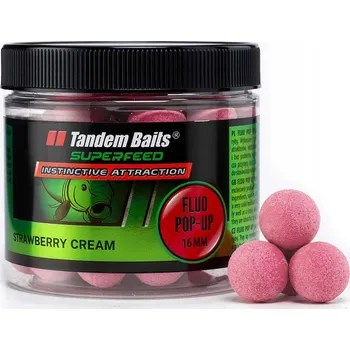 Boilies SuperFeed Fluo Pop-Up - plovoucí boilies 16mm/70g Jahoda a Smetana