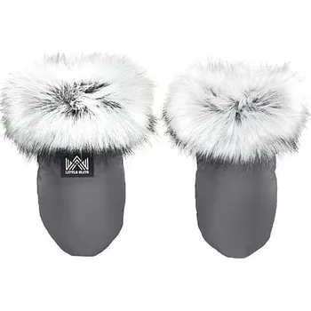 Rukávník Little Elite Rukavice na kočárek GRAFIT šedý kožíšek