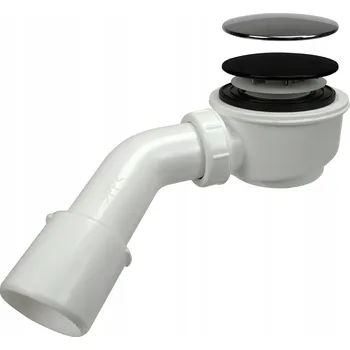 Sifon SIFON PRO SPRCHOVOU VANIČKU CHROM 50 MM NÍZKÝ ČIŠTĚNÝ ZVRCHU