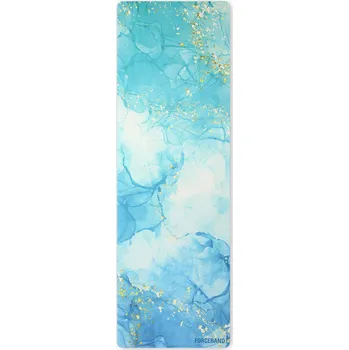 podložka na cvičení Podložka na jógu/fitness FORCEBAND Gold 4 mm blue/gold