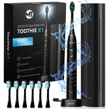 Elektrický zubní kartáček Sonický kartáček Maltec akumulátorový voděodolný + 6 náhradních hlavic