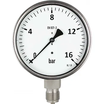 Manometr Ø63mm, 0-16 bar, glycerin, spodní př.