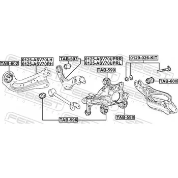 Zavěšení kol Rameno , odpružení kol Febest 0125-ASV70RH