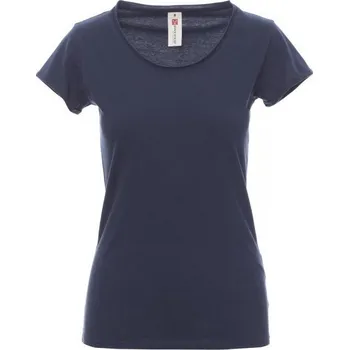 Dámské tričko Payperwear Dámské slim fit tričko s hlubokým výstřihem SOUND+LADY Barva: modrý denim, Velikost: L