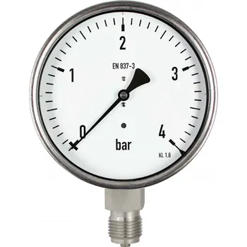 Manometr Ø63mm, 0-4 bar, glycerin, spodní př.