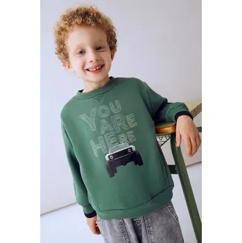 Chlapecká mikina Dětská halenka Mayoral zelená barva, s potiskem, 4404 4404.5C.Mini.9BYA 78X, vel. 122