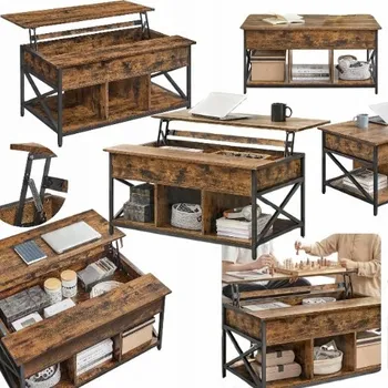 Konferenční stolek Konferenční stolek zvedací rozkládací obdélníkový 100x60x62cm dub rustikální