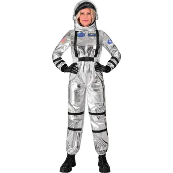 Karnevalový kostým Dámský kostým astronautka, stříbrný - XS