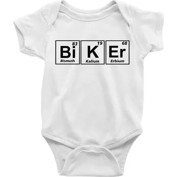 Kojenecké oblečení Biker - Tabulka prvků - Body kojenecké s krátkým rukávem - Krátký r. do 3 měs ( Bílá )