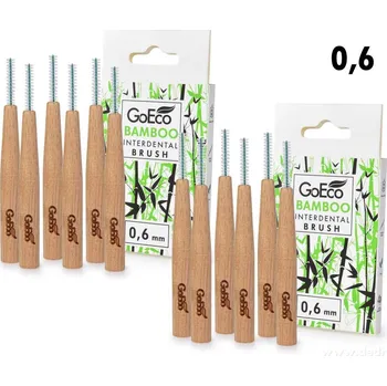 Zubní kartáček SADA 1+1 | GoEco® BAMBOO | mezizubní kartáčky | 0,6 mm | 12 ks | z bambusu