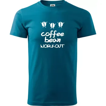 Coffee bean workout - Klasické pánské triko vyšší gramáže - S ( Petrolejová )