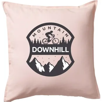 Polštář MTB downhill erb - Polštář 50x50 - 50x50 - Pouze potah ( Světle růžová )