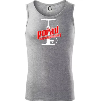 Pořád napumpovanej - Tílko pánské Core - L ( Tmavě šedý melír )