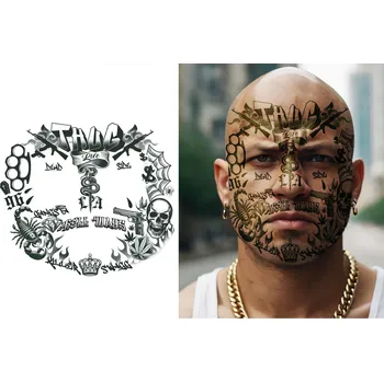 Karnevalový doplněk Tetování na obličej, 30x13 cm