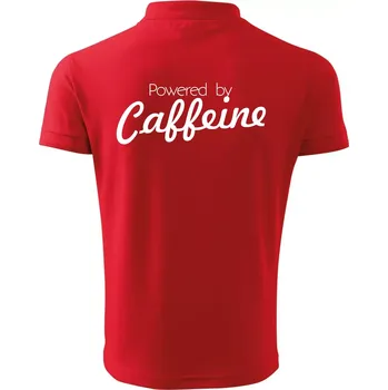 Pánská košile Powered by Caffeine - Polokošile pánská Pique Polo 203 - 5XL ( Červená )