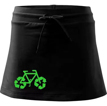 Dámská sukně Kolo ekologie - Sportovní sukně - two in one - XL ( Černá )