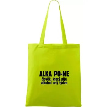 Alkapone - Taška bavlněná - 42 x 38 cm ( Limetková )