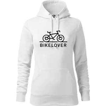 Dámská mikina Bike lover - Mikina dámská Cape s kapucí - XL ( Bílá )
