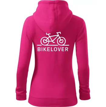 Dámská mikina Bike lover - Dámská mikina trendy zipper s kapucí - XS ( Purpurová )