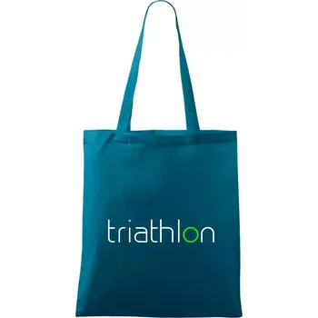 Triathlon nápis - Taška bavlněná - 42 x 38 cm ( Petrolejová )