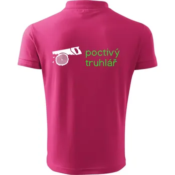 Pánská košile Poctivý Truhlář - Polokošile pánská Pique Polo 203 - S ( Purpurová )