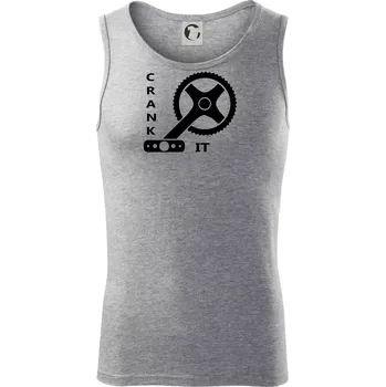 Crank it - Tílko pánské Core - M ( Tmavě šedý melír )