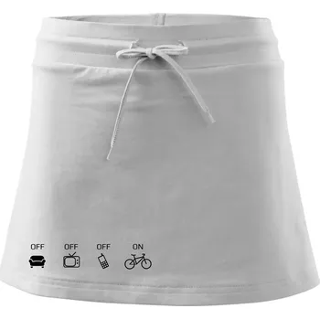 Dámská sukně Zapni cyklorežim - Sportovní sukně - two in one - L ( Bílá )