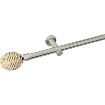 Garnýž Teleskopická garnýž sada Ø 16/19mm THETA 120-210cm, ušlechtilá ocel/ratan