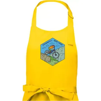 Kuchyňská zástěra Downhill and free holka - Dámská zástěra na vaření - Univerzální velikost ( Žlutá )