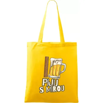 Piju s mírou - Taška bavlněná - 42 x 38 cm ( Žlutá )