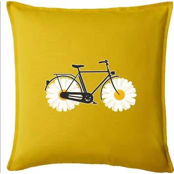 Polštář Kolo kopretina - Polštář 50x50 - 50x50 - Pouze potah ( Žlutá )