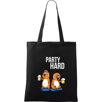 Nákupní taška Party hard ptáci - Taška bavlněná - 42 x 38 cm ( Černá )