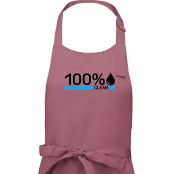 Kuchyňská zástěra 100% Clean - Dámská zástěra na vaření - Univerzální velikost ( Starorůžová )