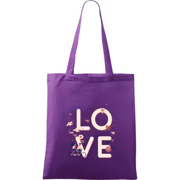 Love cyklisti pár - Taška bavlněná - 42 x 38 cm ( Fialová )