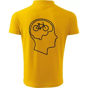Pánská košile Myslím jen na kolo - Polokošile pánská Pique Polo 203 - S ( Žlutá )