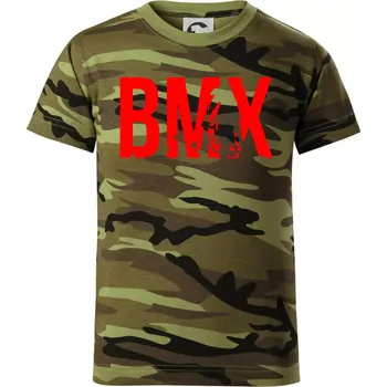 Chlapecké tričko BMX - Dětské maskáčové triko - 146 cm/10 let ( Zelený maskáč )