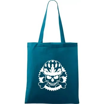 Lebka cyklisty - helma - Taška bavlněná - 42 x 38 cm ( Petrolejová )
