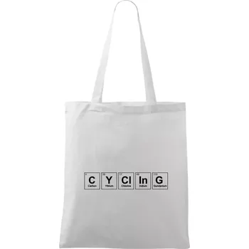 Cycling - periodická tabulka - Taška bavlněná - 42 x 38 cm ( Bílá )