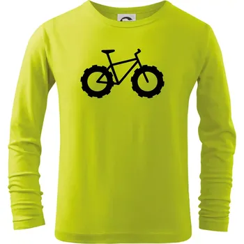 Fatbike - Triko dětské Long Sleeve - 122 cm/6 let ( Limetková )